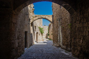 Fototapeta na wymiar the old town Rhodes Greece