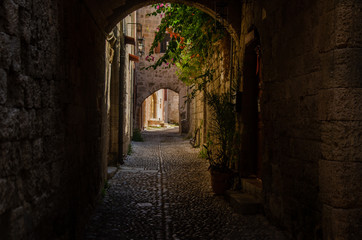 the old town Rhodes Greece