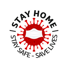 New Coronavirus Covid-19 concept design logo vector illustration