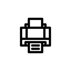 Printer Technology Outline Icon Logo Vector Illustration
