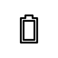 Battery Technology Outline Icon Logo Vector Illustration
