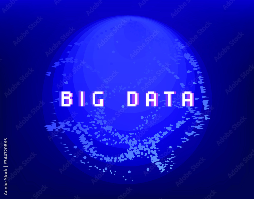 Fototapete dotted sphere made of particles. cover or poster for high tech systems: artificial intelligence, dee