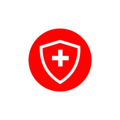 cross switzerland in shield  flag icon