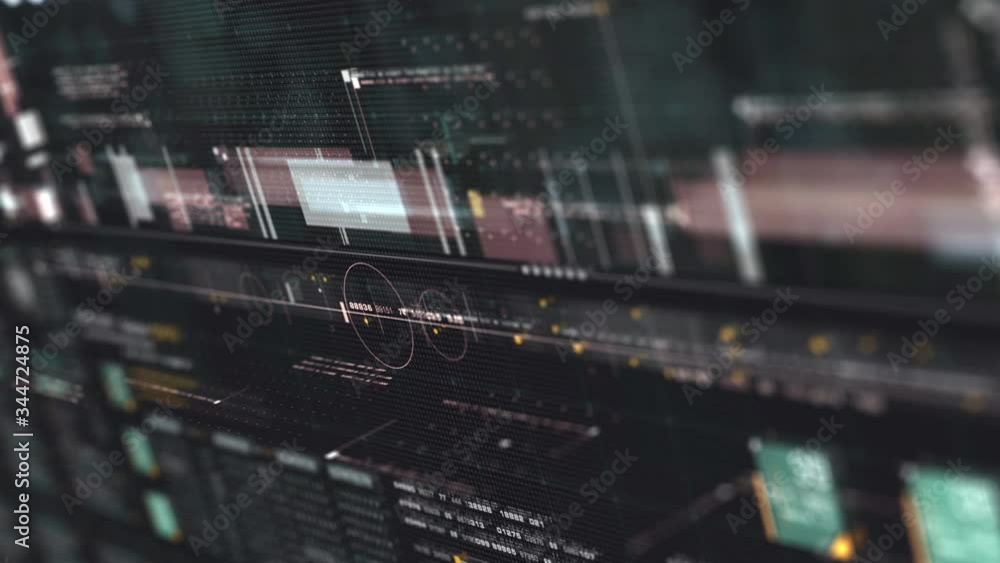 Poster futuristic holographic advance biomedical dna sequence analysis diagnostic head up display for backg
