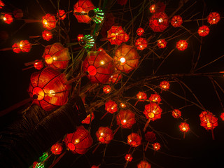Beautiful vietnamese lanterns at the night market in Hoi AN, Vietnam