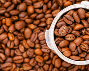 roasted coffee beans, can be used as a background
