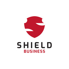 Initial letter s shield logo icon. Vector illustration. Modern design
