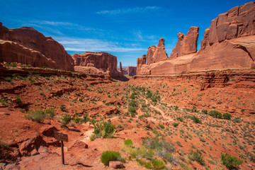 Beautiful view of Arches National Park, United States