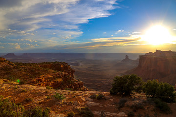 sunset in the mountains
