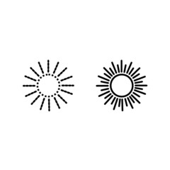 sun icon symbol Flat vector illustration for graphic and web design.