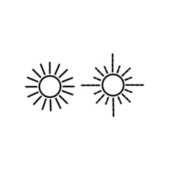 sun icon symbol Flat vector illustration for graphic and web design.