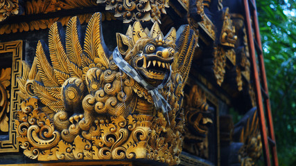 Picture of Balinese Statue in A Temple