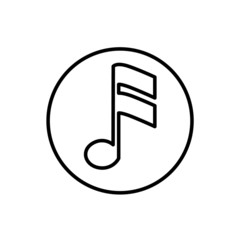 music note Icon symbol Flat vector illustration for graphic and web design.