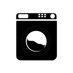 washing machine Icon symbol Flat vector illustration for graphic and web design.