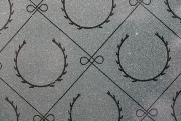 A repetitive pattern that creates a cool background in a window.