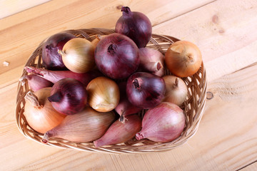 Onion on table