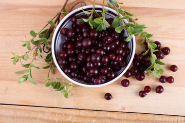 Lingonberry on table