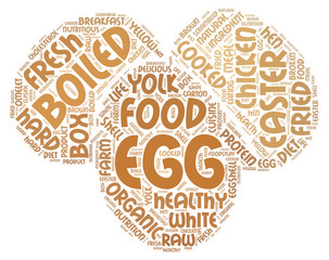 Egg Word Cloud Art Poster Illustration