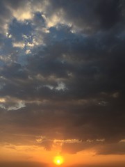 beautiful scenario of the early sunrise with attractive clouds