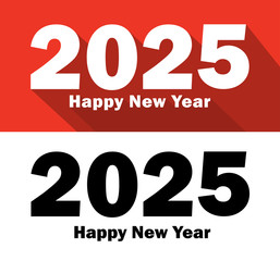 Happy New Year 2025 Design Template. Modern Design for Calendar, Invitations, Cards or Prints.