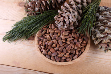 Fototapeta premium Cedar pine nuts