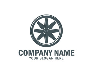 Rim car silhouette logo. whelee store logo image.
