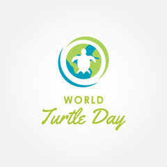 Turtle Day Vector Design Illustration