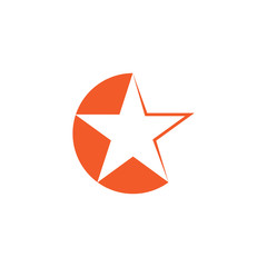 simple geometric star design logo vector