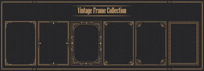 Fototapeten Luxury vintage ornamental frame collection  © Zein Republic Studio