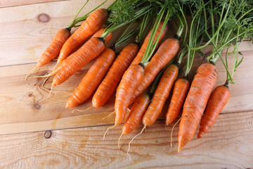 Carrots on table