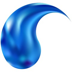 Colored background in the form of yin or yang.