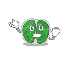 A dazzling chroococcales bacteria mascot design concept with happy face