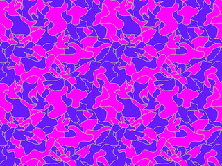 Seamless camouflage pattern.  Vector illustration.