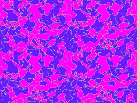 Seamless camouflage pattern.  Vector illustration.