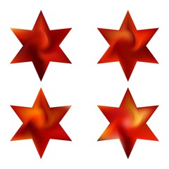 Obraz premium Kit of hexagram abstract backgrounds.