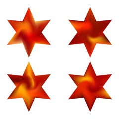 Set of hexagram chromatic backgrounds.