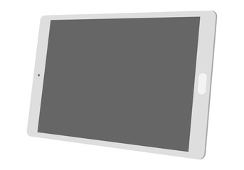 Generic tablet with a blank screen. Flat isometric illustration.