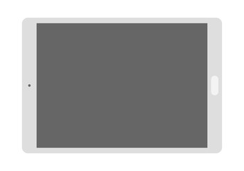 Simple generic tablet with a blank screen. Flat vector illustration.