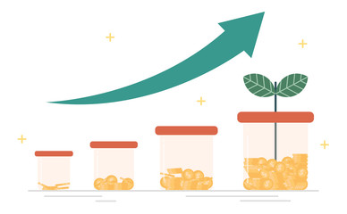 Financial investment concept,Saving money,Finance growth,Profit generation,money,Banner background landing page website