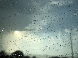 raindrops on window