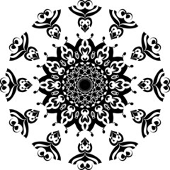 Creative mandala design. Black and white mandala.Mandalas for coloring book. decorative element. Vector Beautiful Mandala.