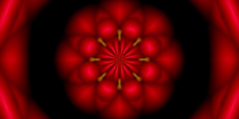 Beauty red and black surrel floral background for presentation, fractal beauty artistic futuristic cover design