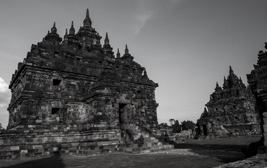 Plaosan temple ancient ruins architecture in Java island, Indonesia