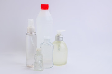 gel alcohol containers of different sizes