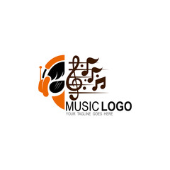 Music icon, Logos of people listening to music