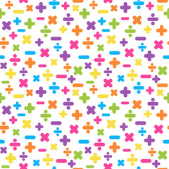 School Seamless Pattern - Colorful school theme repeating pattern design - 344749881