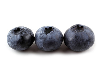 Blueberries isolated on white background