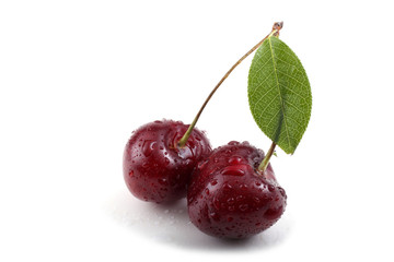 Cherry isolated on white background