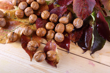 Walnuts on table