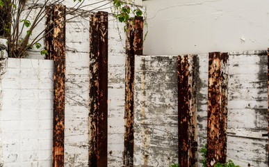 Steel and wood wall